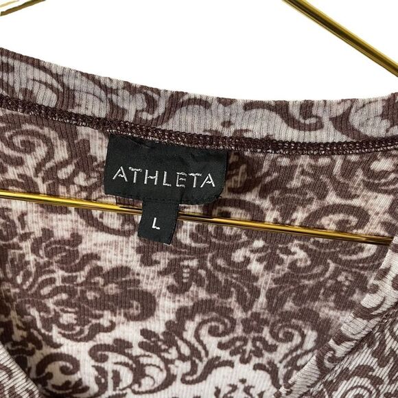 Athleta Burnout Long Sleeve Tee Top With Built in Tank Size Large - Picture 2 of 12